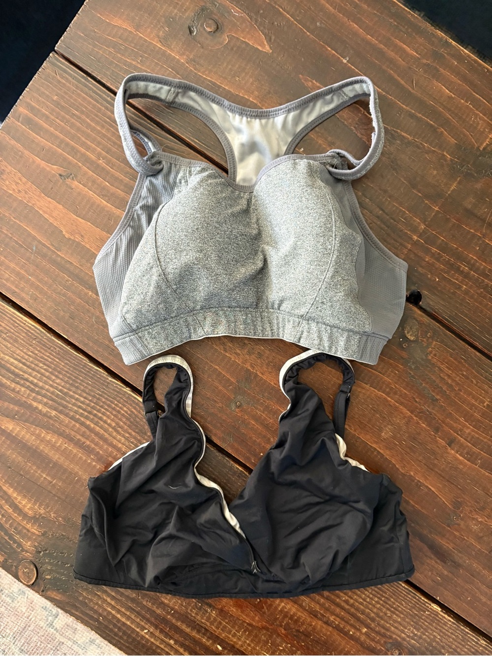 Women’s Grey and Black Nursing Bras